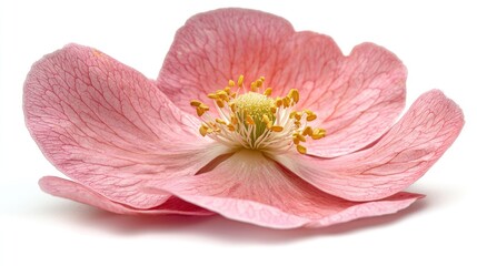 Pink Flower, Isolated on White