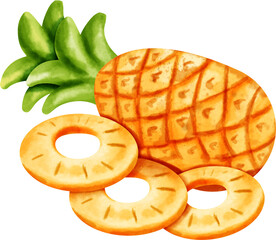 watercolor pineapple