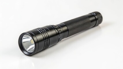 Black flashlight on white background
