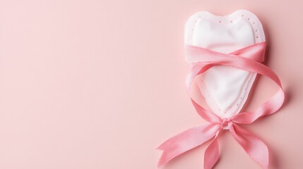 Feminine hygiene product on pink background