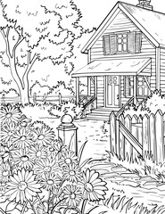 sketch, drawing, vector, house, city, architecture, landscape, street, building, illustration, old, town, tree, vintage, home, art, painting, urban, village, paris, design, construction, black, church