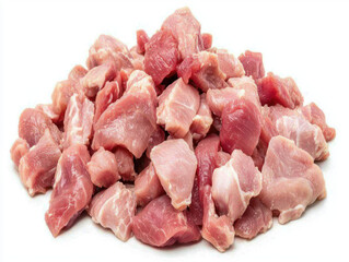 Fresh raw julienne cut chicken thigh meat ready for cooking