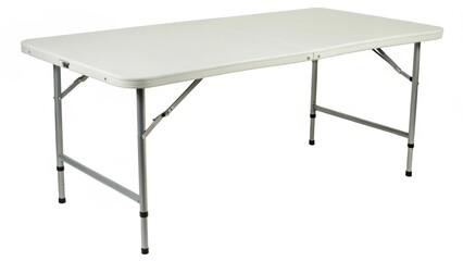 Folding Table on White Background