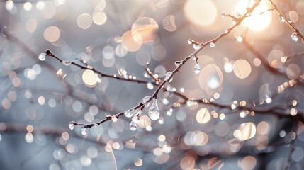 snow covered branches of a tree