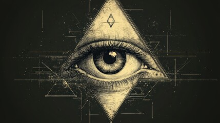 Eye of Providence in Geometric Triangle