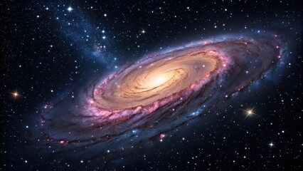 Fototapeta premium Spiral Galaxy on White Background