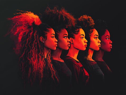 Strength in Solidarity: A Powerful Illustration of Diverse Women Standing Together for Equality on International Women's Day, March 8th.