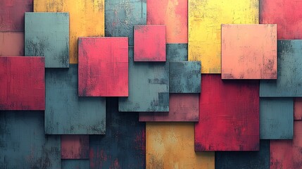 Abstract colorful square geometric pattern background