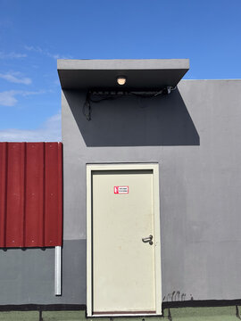 exterior roof and golden ratio with blue horizon and entrance.