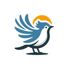 Obraz premium bird mascot logo vector illustration