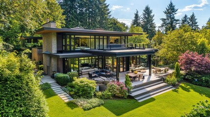 Sunlit Geometric Contemporary Home