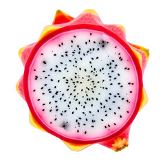 Dragon fruit isolated on transparent background.