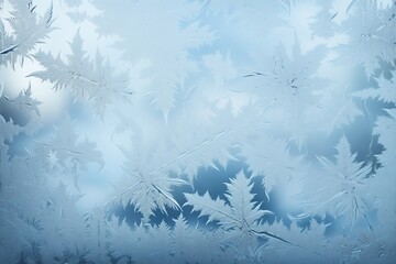 Frosty pattern on the window