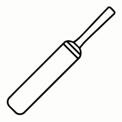 Cricket Bat Outline Illustration
