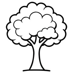 vector tree isolated on white background