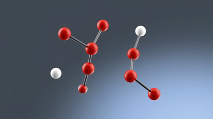 Molecule of thiram, ball-and-stick molecular model. Scientific 3d rendering
