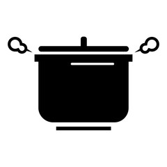 Boiling pot icon - Solid style