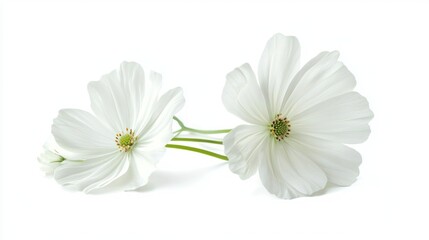 Fototapeta premium White Flowers, Isolated on White