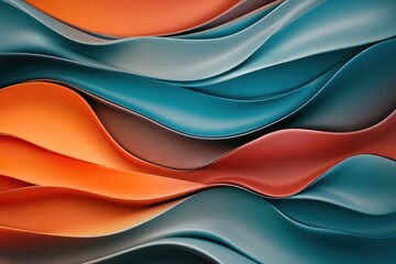 Obraz premium Abstract wave patterns in vibrant colors with layered design elements