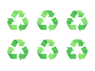 Fototapeta premium Ecology Logo Green leafy design with spiral shape. Leaves are green and design is circular. Symbol of nature protection. Recyclable.