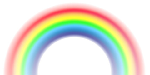 Obraz premium A glowing rainbow arch with soft, blended colors and a dreamy mist effect. The vibrant gradient creates a magical and airy atmosphere.
