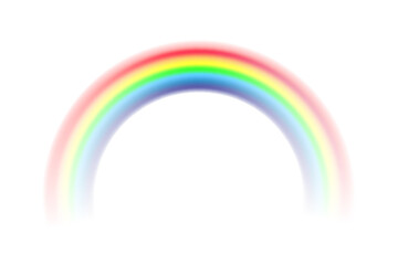 A glowing rainbow arch with soft, blended colors and a dreamy mist effect. The vibrant gradient creates a magical and airy atmosphere.