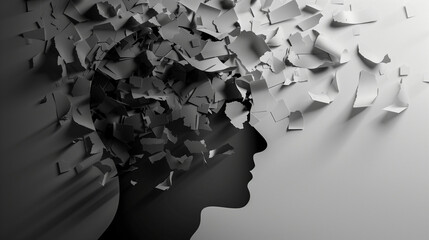 silhouette of a man with a head