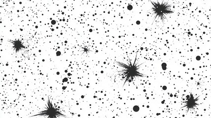 Abstract Ink Splatters on White Background (1)