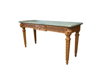 old wooden table  Carved Giltwood Console Table