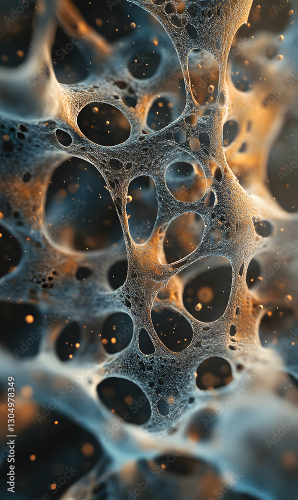 Fototapete intricate cellular network detailed microscopic organic structure visual resonance artistic form