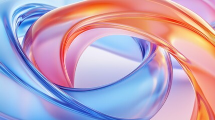  A smooth, glossy abstract background with fluid pastel waves in shades of blue, pink, and yellow, perfect for banners, design projects, and digital marketing
