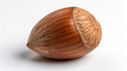 Hazelnut on White Background