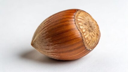 Hazelnut on White Background
