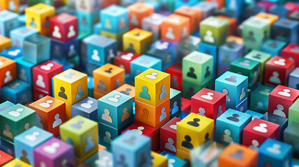 Fototapeta premium cubes with numbers