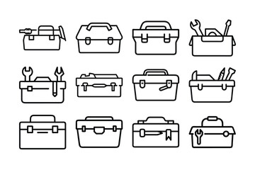 "Toolbox & Repair Icons - Maintenance, Tools, Construction, DIY Fixing"

