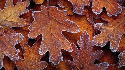 Autumn Leaves Frosty Ground Cover