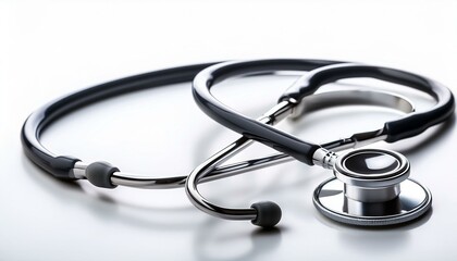 stethoscope on white background