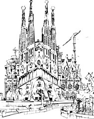 architecture, building, drawing, sketch, church, vector, city, illustration, old, travel, castle, art, paris, europe, town, vintage, house, cathedral, tower, design, draw, landmark, ancient, london, d