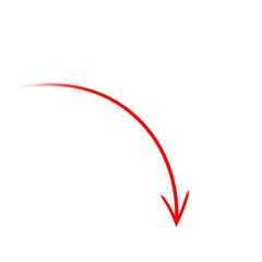 Red arrow with transparent background