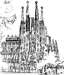 architecture, building, drawing, sketch, church, vector, city, illustration, old, travel, castle, art, paris, europe, town, vintage, house, cathedral, tower, design, draw, landmark, ancient, london, d