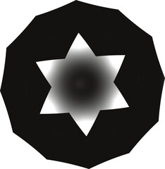 Fototapeta premium black star with empty space