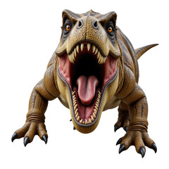 Fototapeta premium Roaring Tyrannosaurus Rex with Open Mouth and Transparent Background