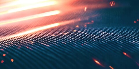 Blue and red background with a pattern of lines