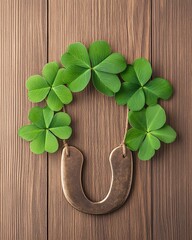 A lucky charm with clover leaves.