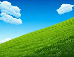 Fototapeta premium 自然 丘 新緑 空 