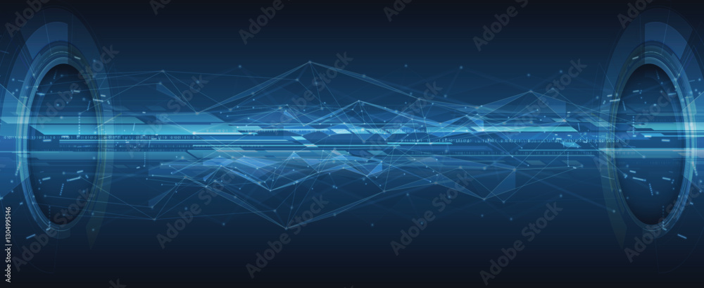 Aufkleber abstract high technology and science background