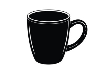 Obraz premium Coffee mug silhouette vector art
