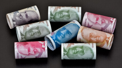images of banknotes from various countries. turkish lira photos.
