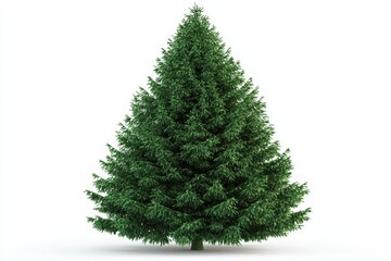Fototapeta premium green tree isolated on white background for design projects.