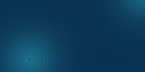 Abstract blue glowing geometric lines on dark blue background. Modern shiny blue circle lines pattern. Futuristic technology concept.